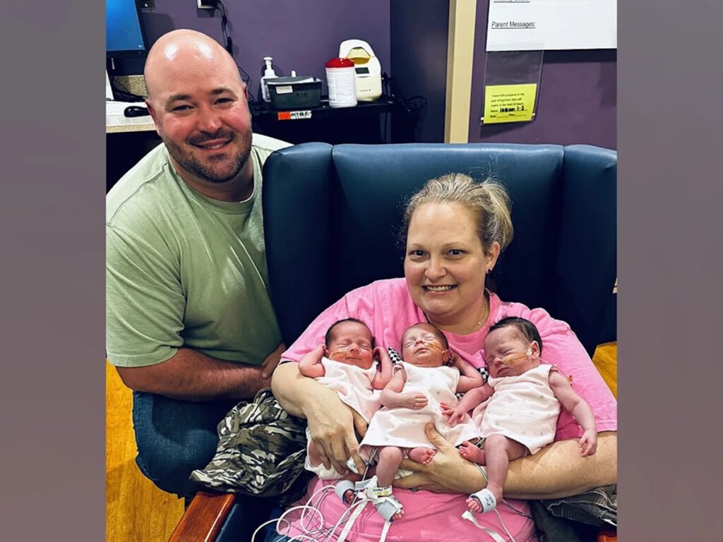 Mom welcomes triplets after 10 years of thinking she couldn’t have any more kids