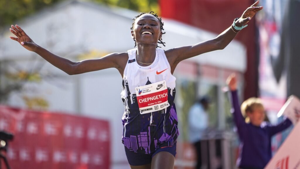 Marathon world record-holder Chepngetich suspended for positive doping test