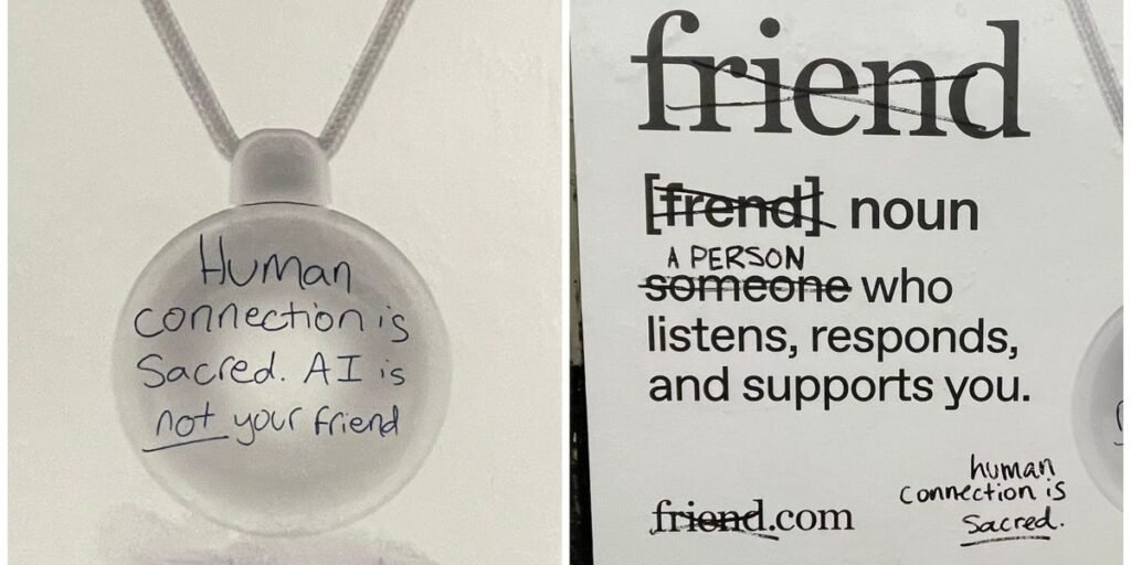 AI Companion Startup Friend Calls Defaced Subway Ads ‘Entertaining’