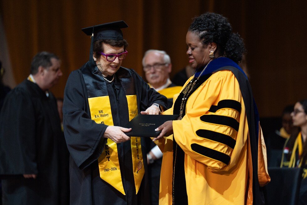 Equality icon Billie Jean King earns college degree 65 years after first class