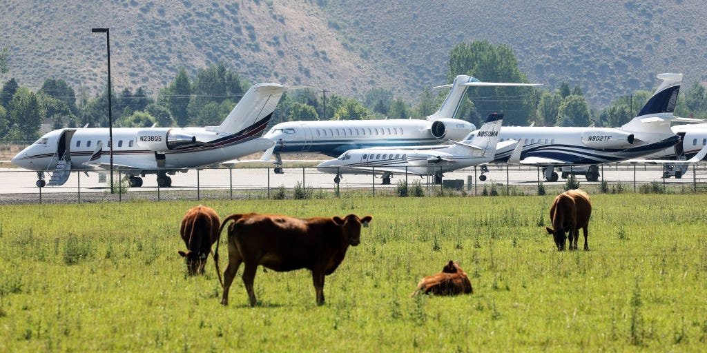 Private Jets Descend on Sun Valley’s ‘Summer Camp for Billionaires’
