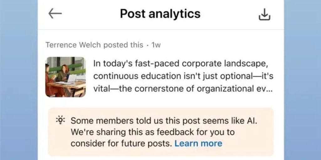 LinkedIn’s ‘Seems Like AI Slop’ Button Is a Hit